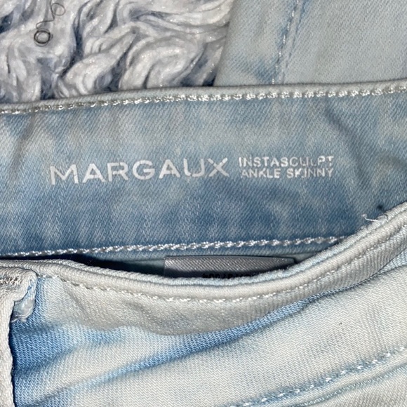 DL1961 Margaux Instasculpt Ankle Skinny Distressed Stretch Blue Jeans Size 29 - Picture 8 of 13